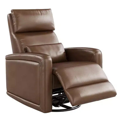 Poltrona Reclinabile Girevole con Schienale e Poggiapiedi Regolabili, Divano Wingback in Similpelle