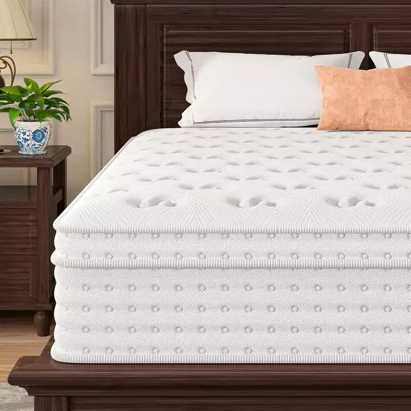 Materasso da 12/14" con Memory Foam e Molle Insacchettate, Sollievo dalla Pressione, Senza Fibra di Vetro