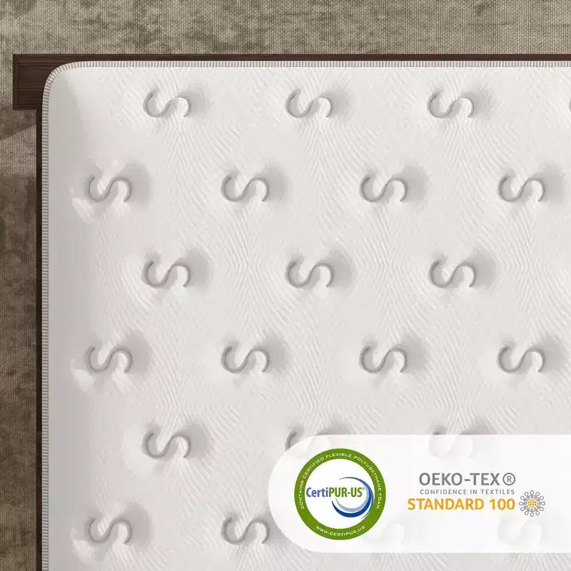 Materasso da 12/14" con Memory Foam e Molle Insacchettate, Sollievo dalla Pressione, Senza Fibra di Vetro