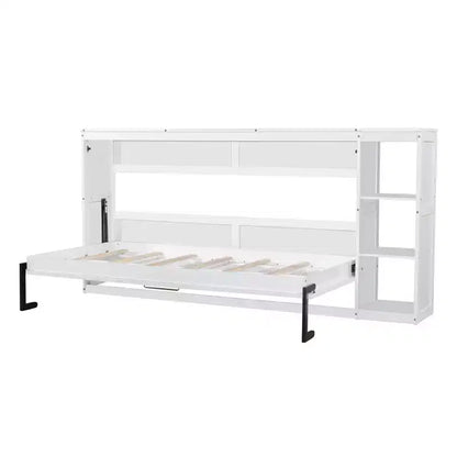 Letto a scomparsa a parete Murphy Bed con libreria, letto a parete pieghevole Cabinet Bed per camera degli ospiti ufficio