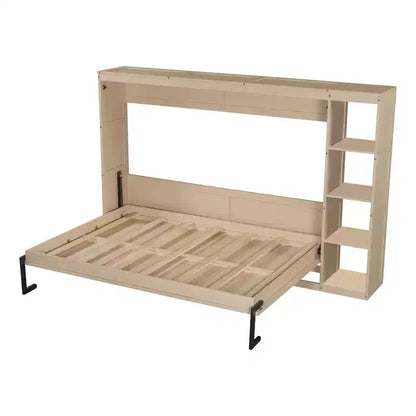 Letto a scomparsa a parete Murphy Bed con libreria, letto a parete pieghevole Cabinet Bed per camera degli ospiti ufficio