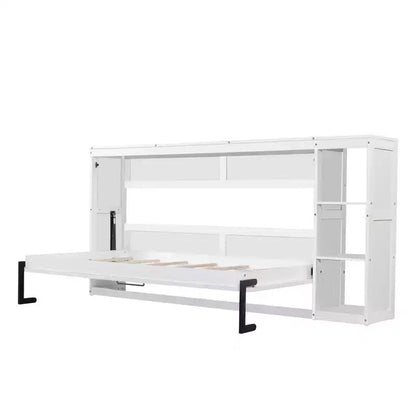 Letto a scomparsa a parete Murphy Bed con libreria, letto a parete pieghevole Cabinet Bed per camera degli ospiti ufficio