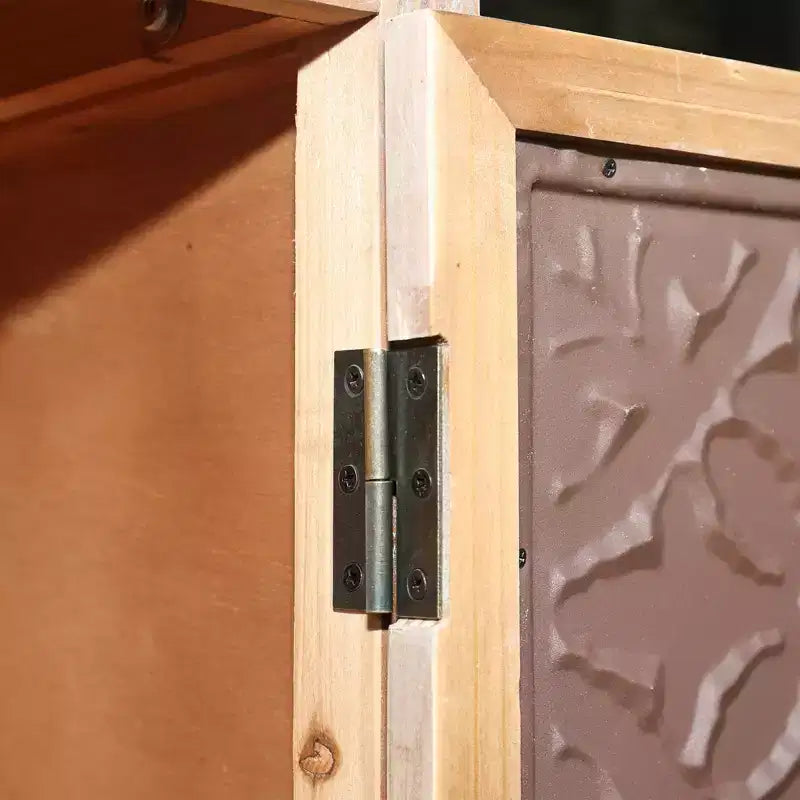 Credenza rustica in legno di abete con 2 ante e 1 cassetto, 70 cm