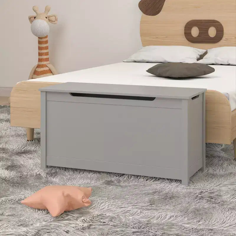 Contenitore per giochi per bambini con coperchio a cerniera di sicurezza, dai 2 anni in su, montaggio rapido