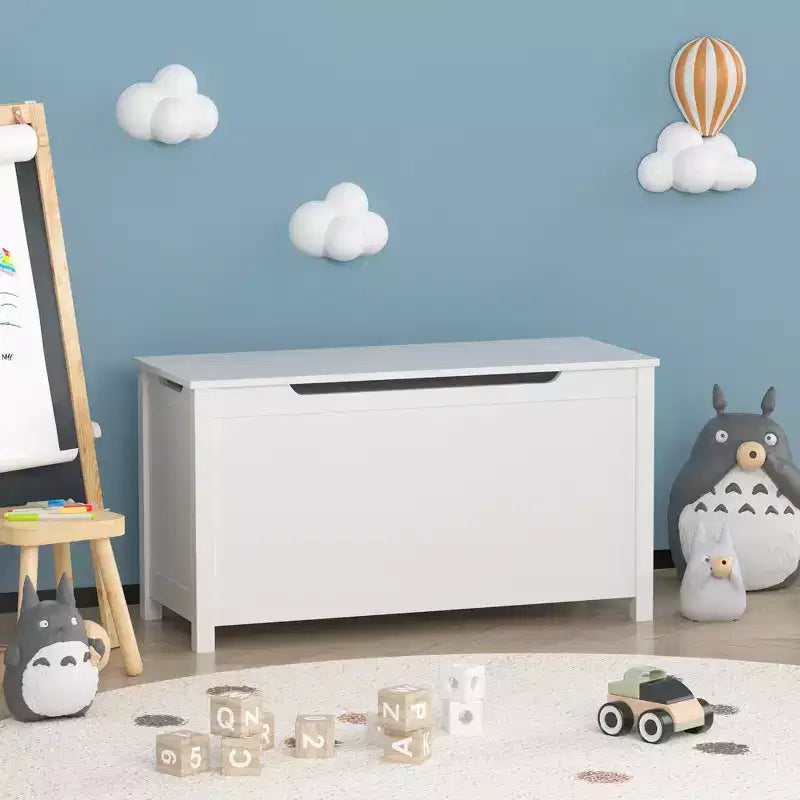 Contenitore per giochi per bambini con coperchio a cerniera di sicurezza, dai 2 anni in su, montaggio rapido