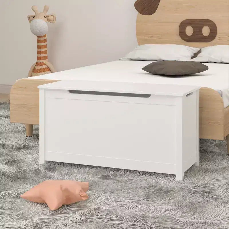Contenitore per giochi per bambini con coperchio a cerniera di sicurezza, dai 2 anni in su, montaggio rapido