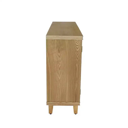Credenza Rustica in Legno di Abete da 150 cm con 4 Ante, per Soggiorno e Ingresso