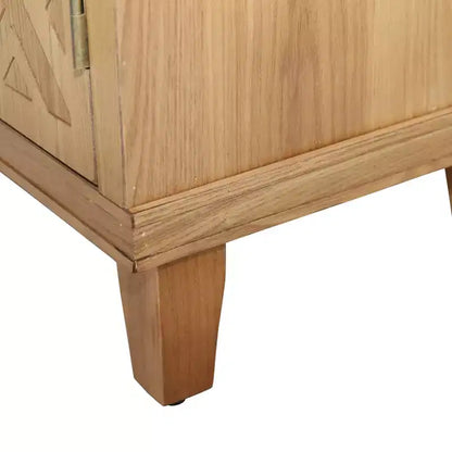 Credenza Rustica in Legno di Abete da 150 cm con 4 Ante, per Soggiorno e Ingresso