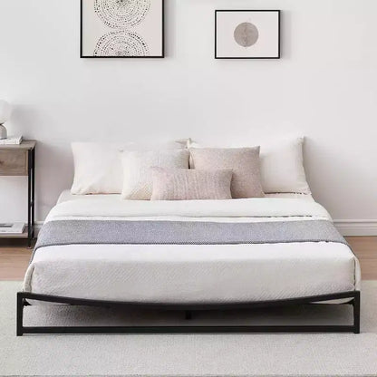 Piattaforma in metallo, telaio letto queen-size, senza molle, facile montaggio con robusto supporto in lamiera d'acciaio