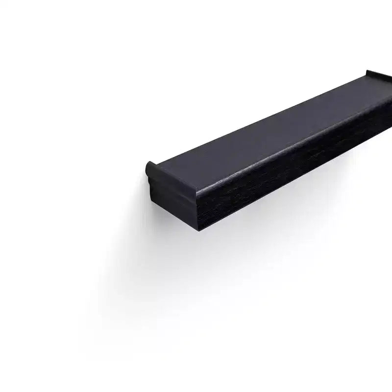 Mensola galleggiante marrone da 17.9", montaggio a parete in legno con staffe invisibili, perfetta per l'arredamento di bagno/camera da letto/cucina o per esporre libri/piante, facile da installare.