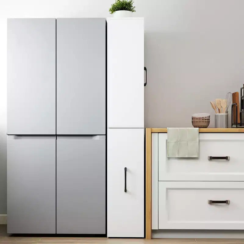 Mobile credenza da 180 cm con ripiano estraibile multi-funzionale a 4 livelli e 2 ante in vetro, dispensa da cucina moderna in legno per soggiorno e sala da pranzo