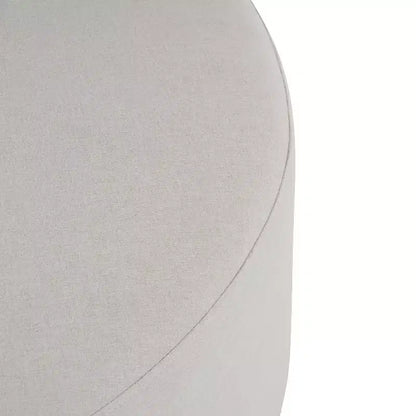 Poggiapiedi Pouf Rotondo da 30,5" con Gambe in Legno di Gomma, Cuscinetti Antiscivolo, Moderno Minimalista