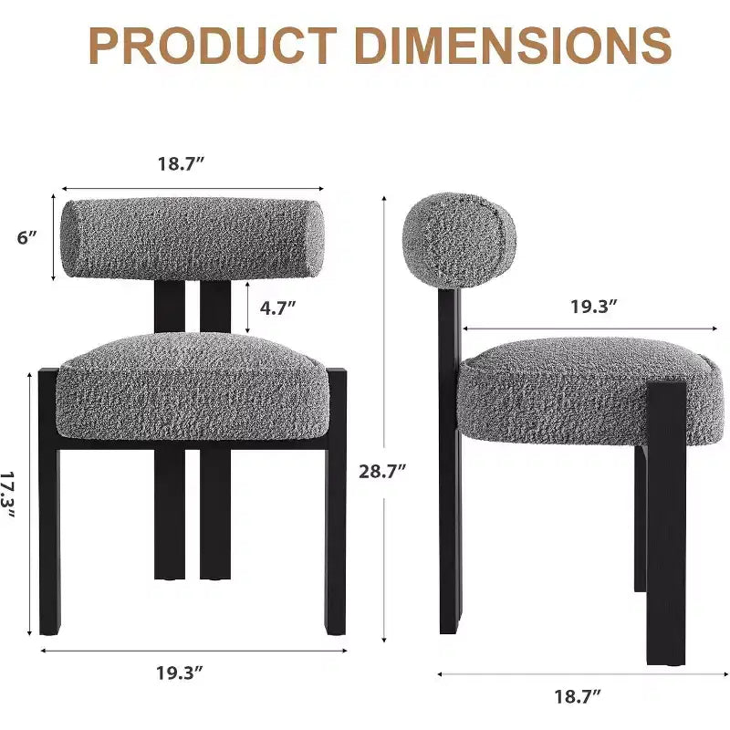 Sedie da pranzo imbottite, sedie moderne con schienale curvo ergonomico, sedie da cucina con gambe in legno per sala da pranzo, soggiorno